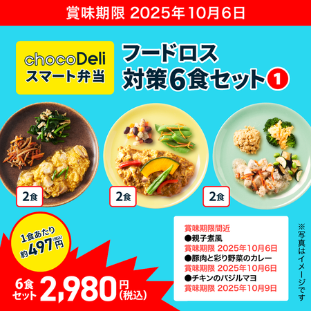 【chocoDeli】スマート弁当 フードロス対策6食セット①[FR]